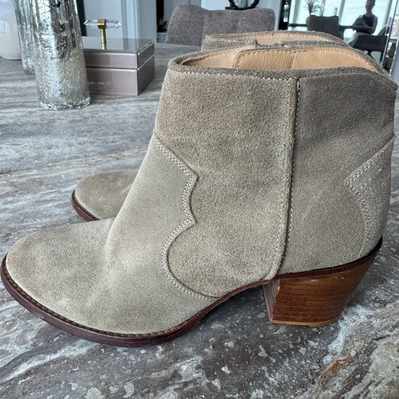 Zadig & Voltaire Taupe Suede Ankle Boots - Picture 4 of 6